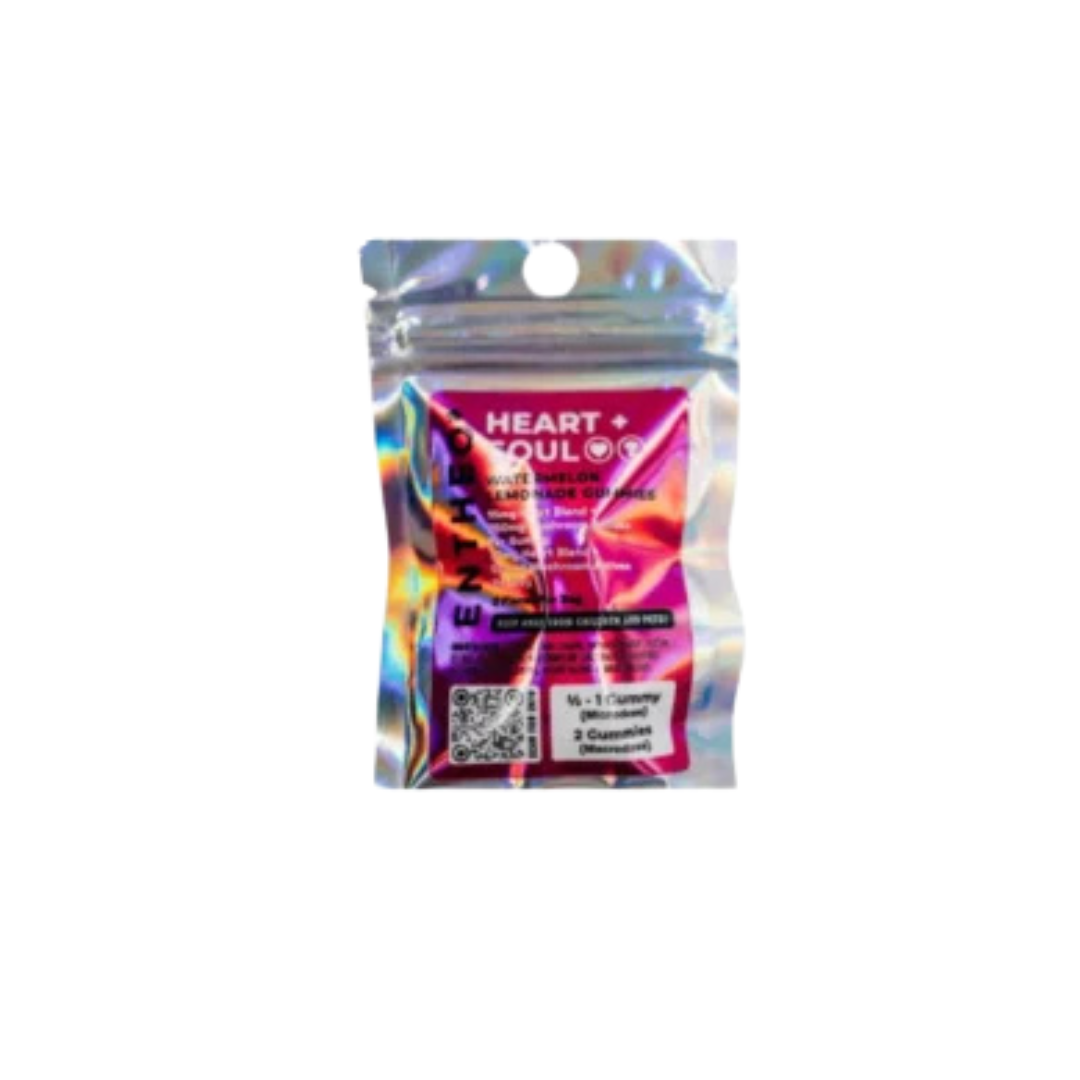 entheo: 2 count heart + soul watermelon lemonade gummies