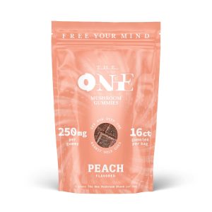 THE ONE: 16-Count 250mg Microdose Gummies with Mushroom Extract - Peach