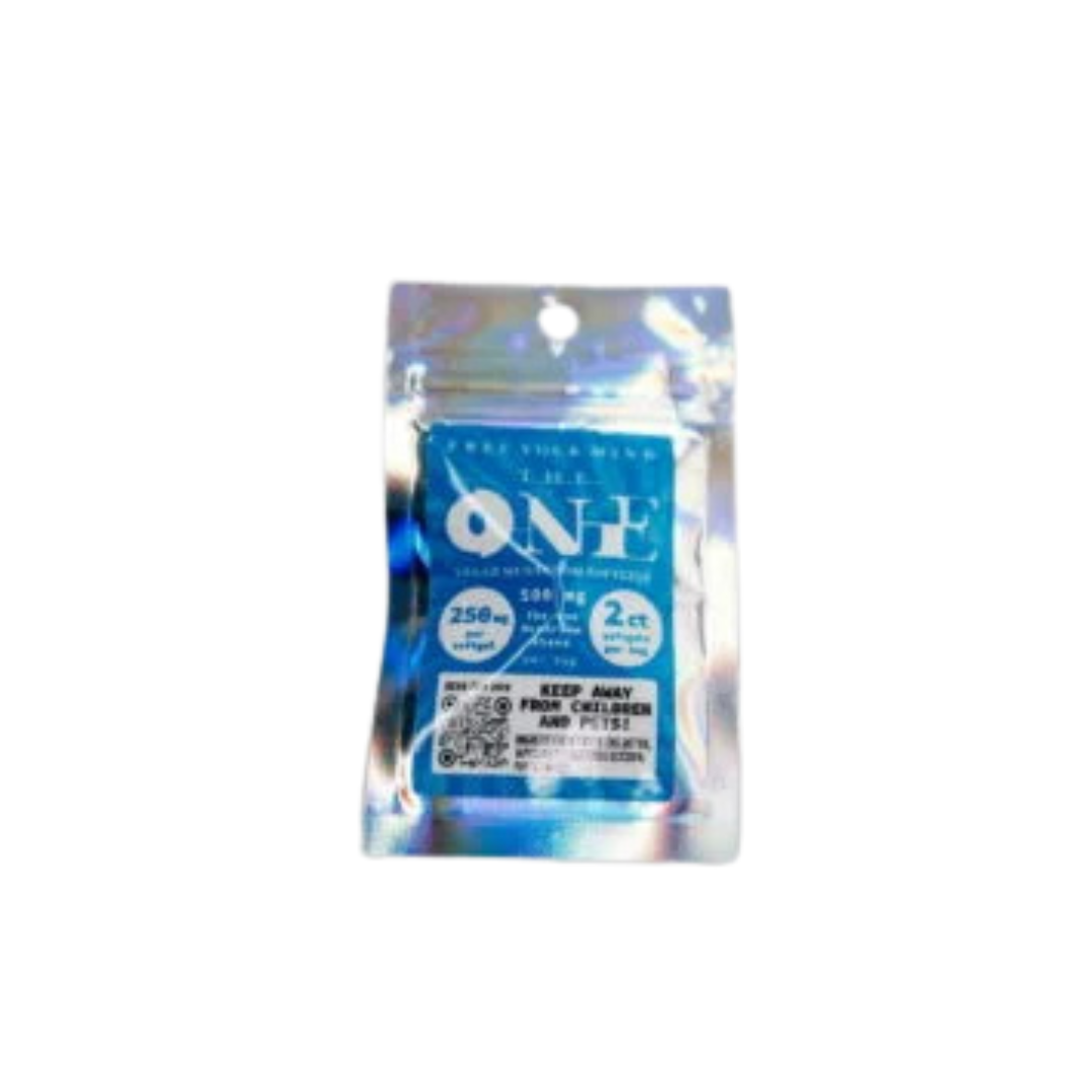 the one: 2 count 250mg microdose soft gels blue