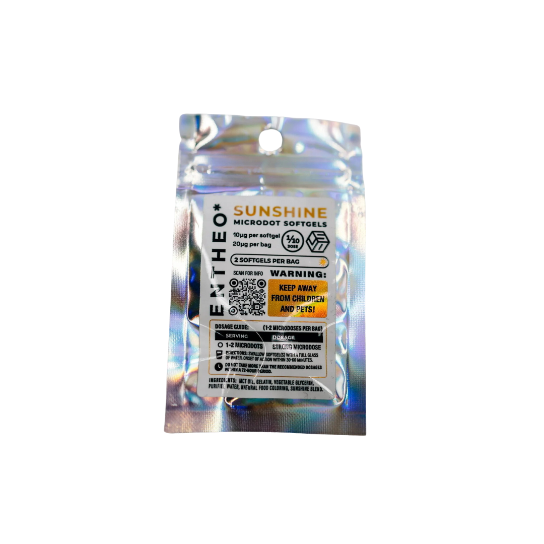 entheo: 2 count 10ug sunshine microdot softgels
