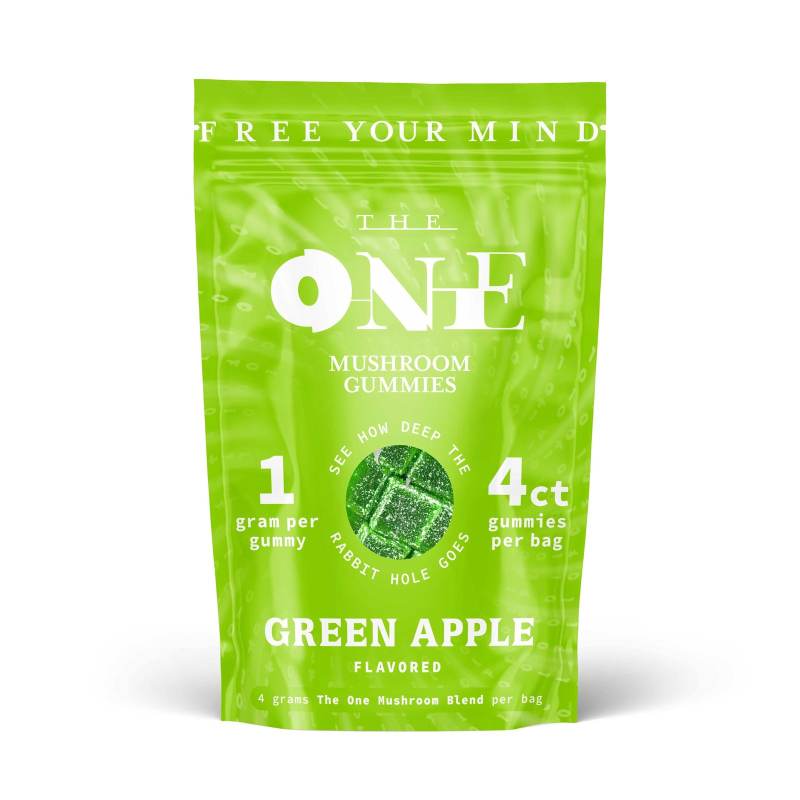 the one: 4 count 1g macrodose | green apple | mushroom extract
