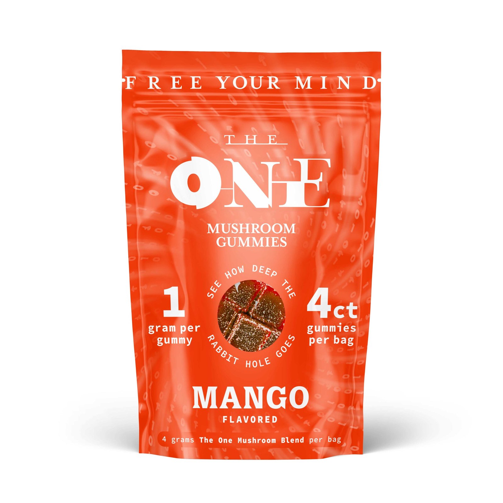 the one: 4 count 1g macrodose | mango gummies | mushroom extract