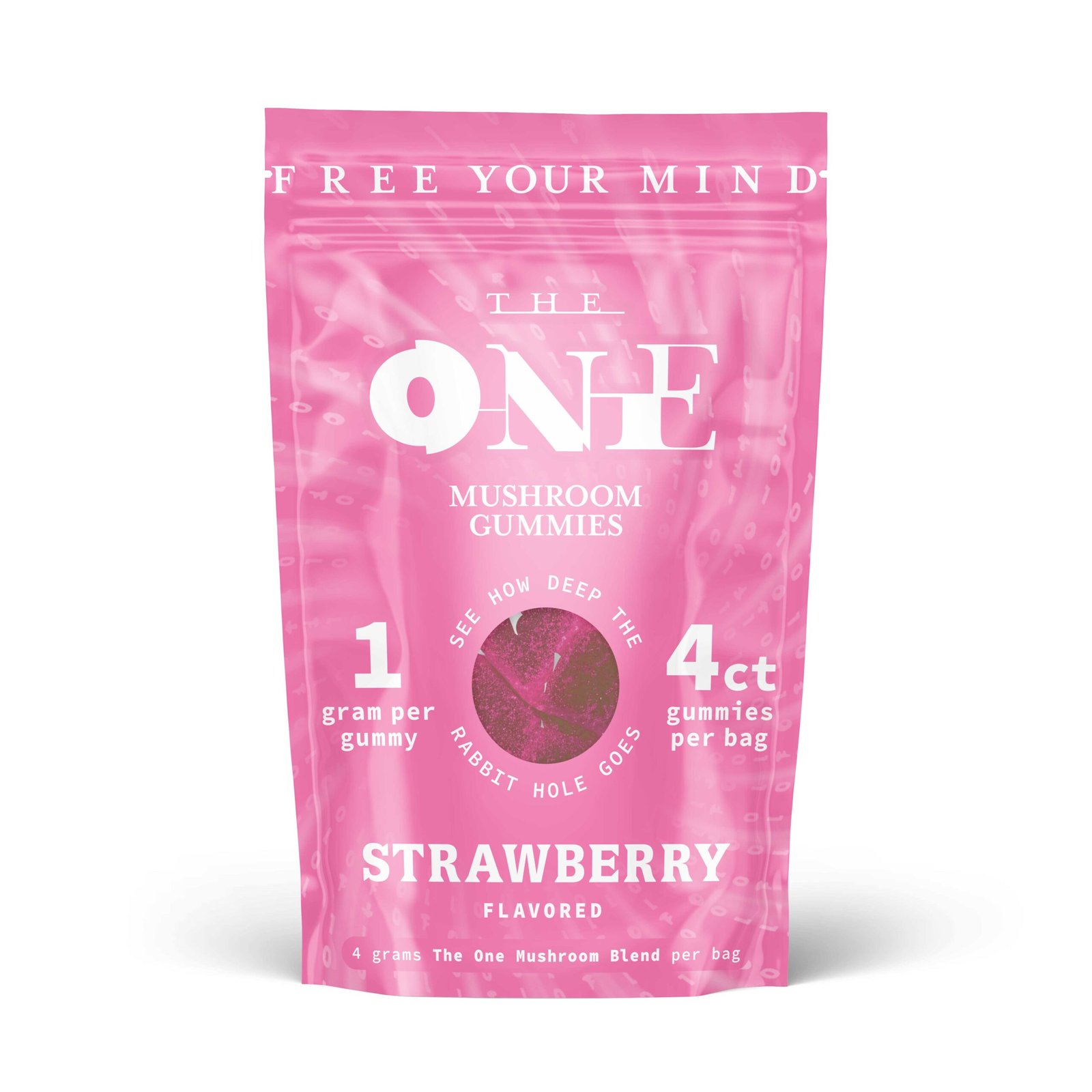 the one: 4 count 1g macrodose gummy | strawberry | mushroom extract