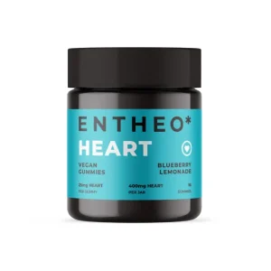 entheo heart 25mg vegan gummies 16 ct jar blueberry lemonade scaled 600x600