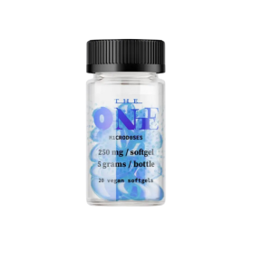the one: 20 count 250mg microdose soft gels blue